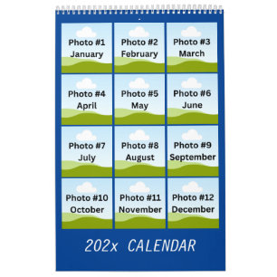 Calendrier Collage photo moderne simple minimaliste personnal