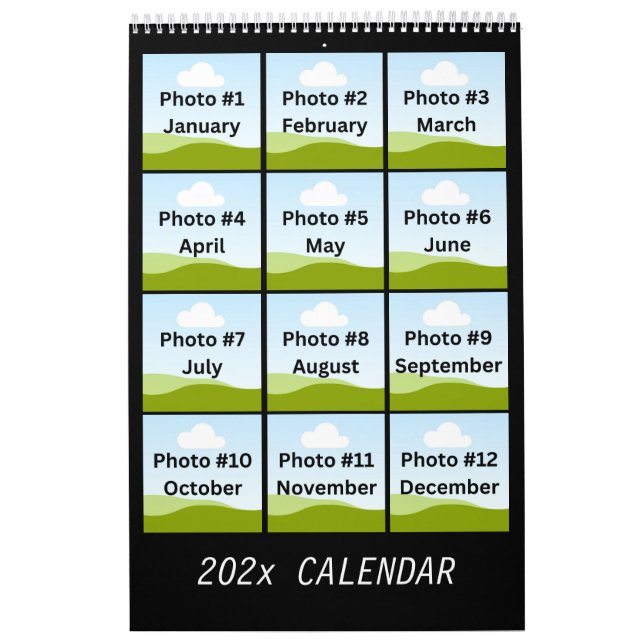 Calendrier Collage photo moderne simple Minimaliste Personnal (Protection)