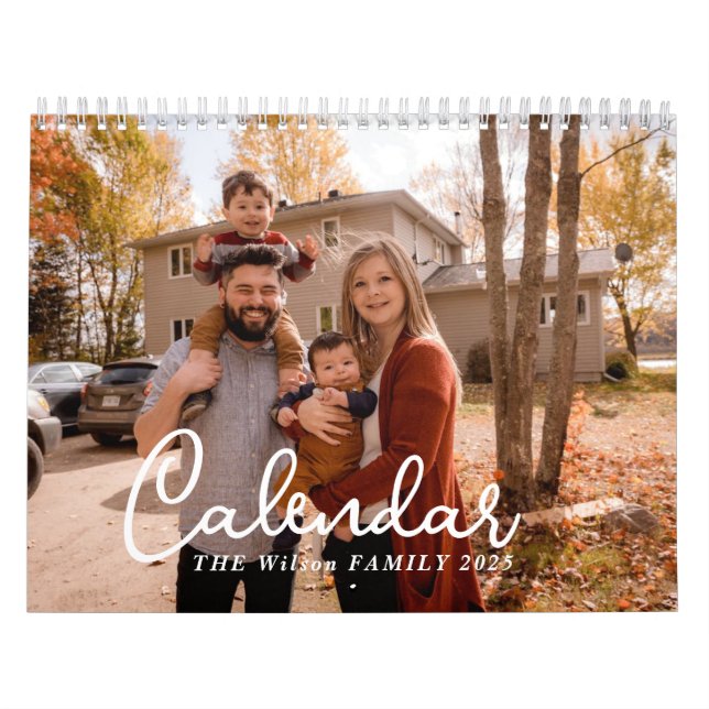 Calendrier Collage photo personnalisé simple 2025 (Protection)
