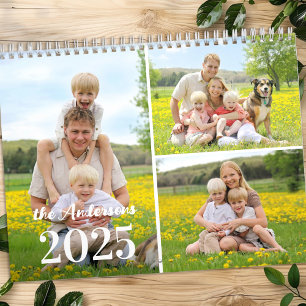 Calendrier Collage photo personnalisé simple 2025 mensuel