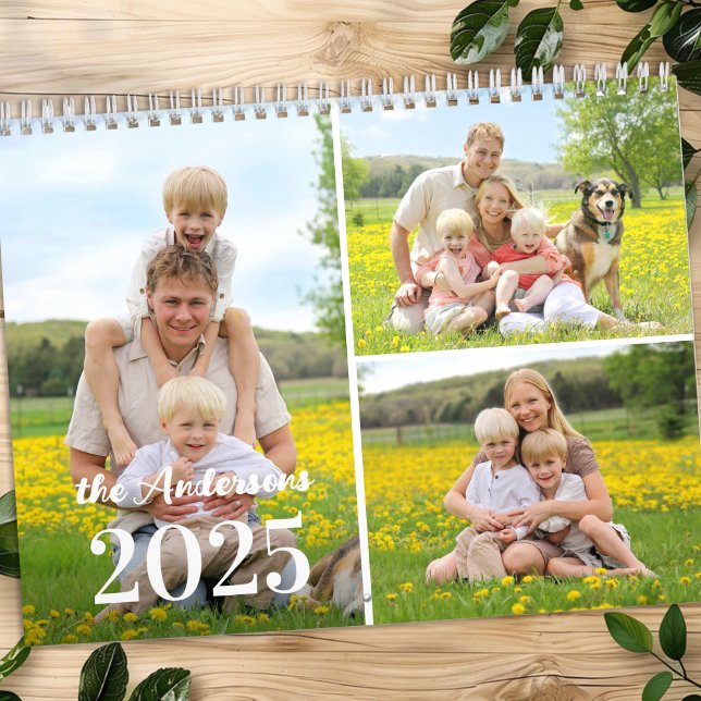Calendrier Collage photo personnalisé simple 2026 mensuel (Créateur téléchargé)