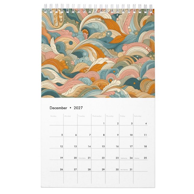 Calendrier Collection d'art Abstraite (Dec 2027)