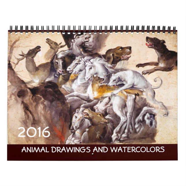 Calendrier COLLECTION D'ART FINE / Dessins Animaux 2016 (Protection)