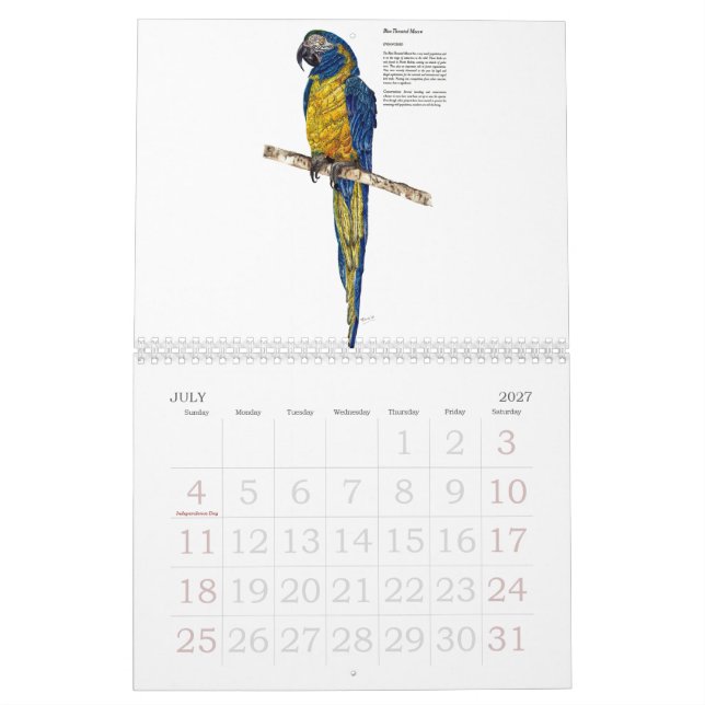 Calendrier Collection de faune en voie de disparition (Jul 2027)