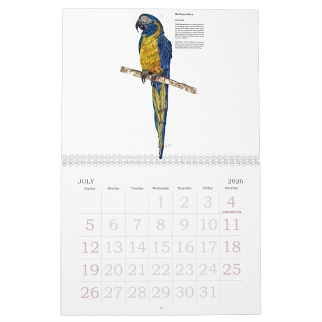 Calendrier Collection de faune en voie de disparition (Jul 2026)