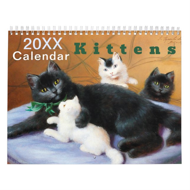 Calendrier Collection vintage de chatons mignons (Protection)