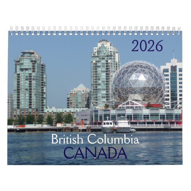 Calendrier Colombie-Britannique  Canada 2026 (Protection)