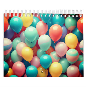 Calendrier Coloré et amusant, pays des rêves et bonne humeur