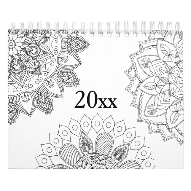 Calendrier Colorez vos propres Motifs Mandala (Protection)