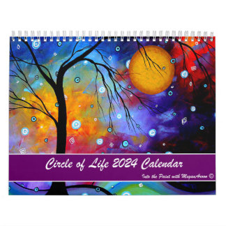 Calendrier Colorful MeganAroon 2024 Circle of Life Calendar