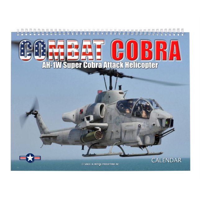 Calendrier COMBAT COBRA - hélicoptère d'attaque AH-1 (Protection)