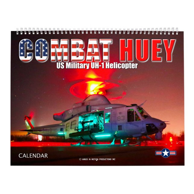 Calendrier COMBAT HUEY - hélicoptère UH-1 (Protection)