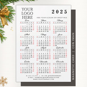 Calendrier commercial espagnol 2025 Magnet