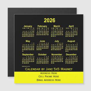 Calendrier commercial Jaune 2026 par Janz