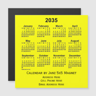 Calendrier commercial jaune 2035 par Janz