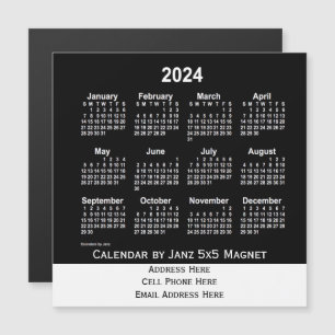 Calendrier commercial Neon White 2024 de Janz