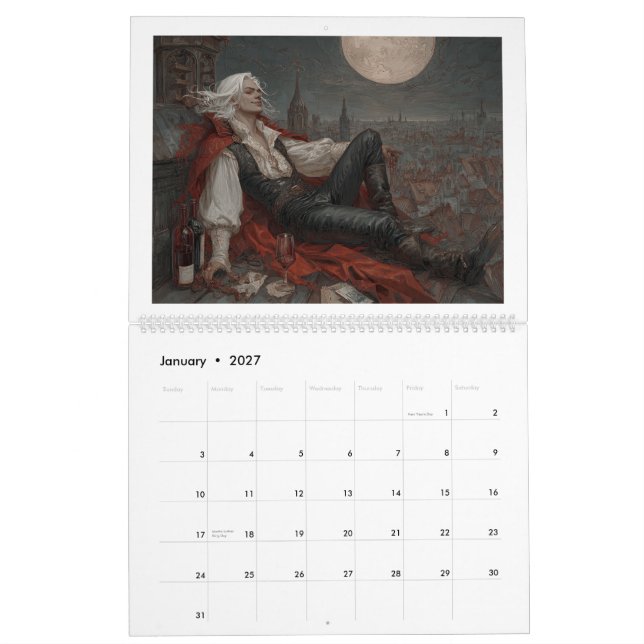 Calendrier Compagnons de Fanart de Baldur's Gate 2026 (Jan 2027)
