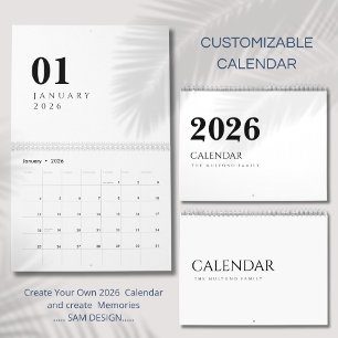 Calendrier Conception de Luxe Simple