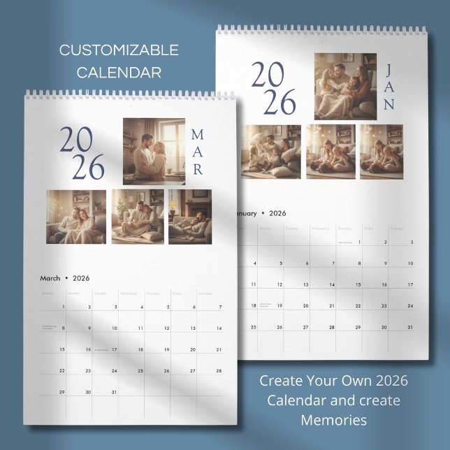 Calendrier Conception de photo simple moderne (Créateur téléchargé)