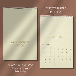 Calendrier Conception de typographie simple et propre