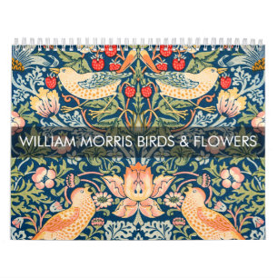Calendrier Conception d'oiseaux et de fleurs de William Morri
