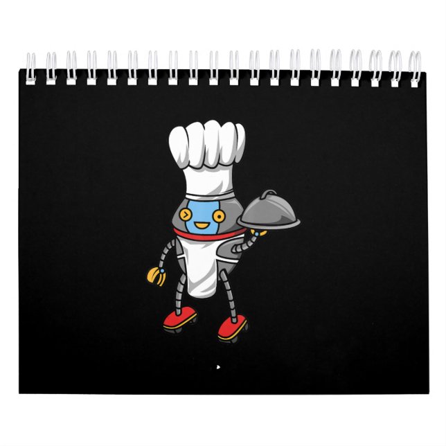 Calendrier Conception graphique de Humour Robot Chef - Cuisin (Protection)