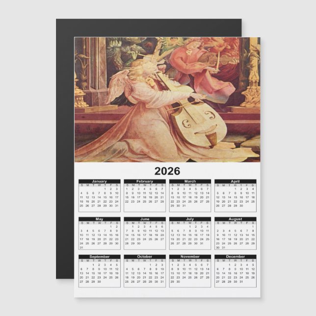 Calendrier Concert des Anges 2026 (Devant / Derrière)