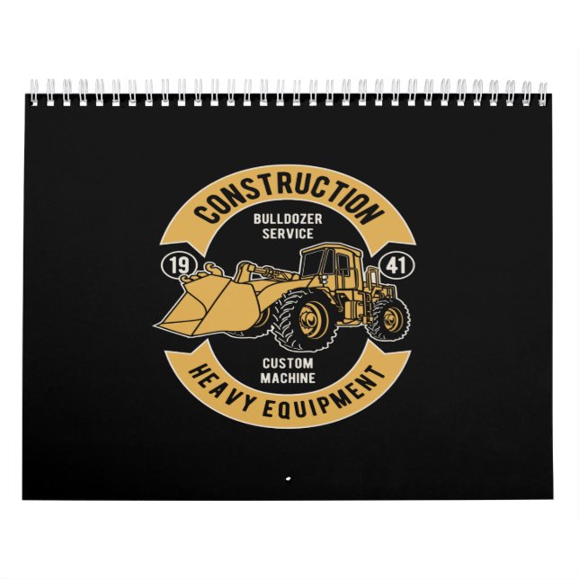 Calendrier construction de bulldozer équipement lourd (Protection)