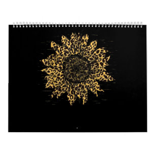Calendrier cool cheetah leopard cadeau de tournesol