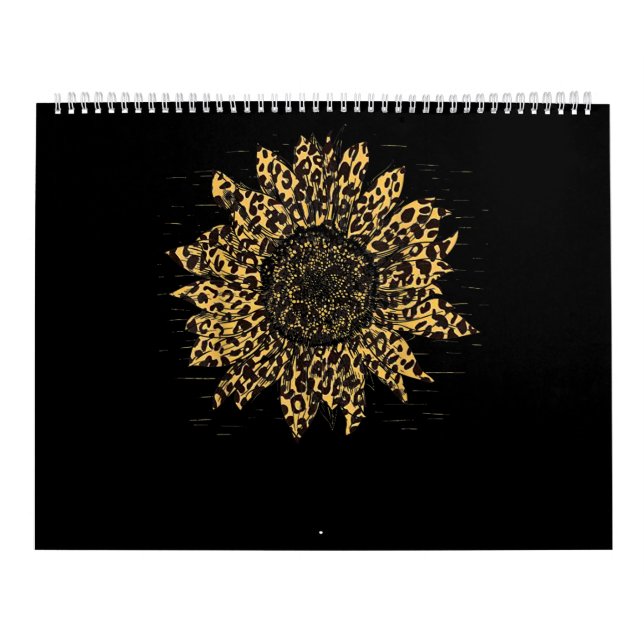 Calendrier cool cheetah leopard cadeau de tournesol (Protection)