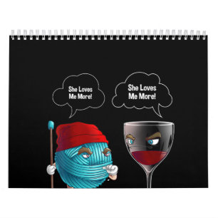 Calendrier Cool Elle M'Aime Le Crochet Et L'Aiguille Du Vin