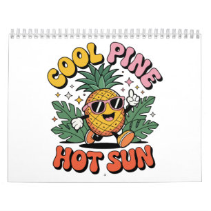 Calendrier Cool Pine Hot Sun Rétro Pinapple Ambiance Estivale