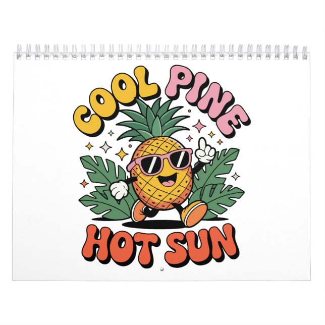 Calendrier Cool Pine Hot Sun Rétro Pinapple Ambiance Estivale (Protection)