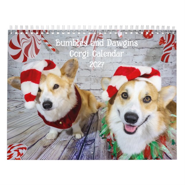 Calendrier Corgi de Bumbles et Dawgins 2027 (Protection)