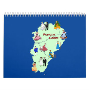Calendrier Costume traditionnel de Franche-Comté