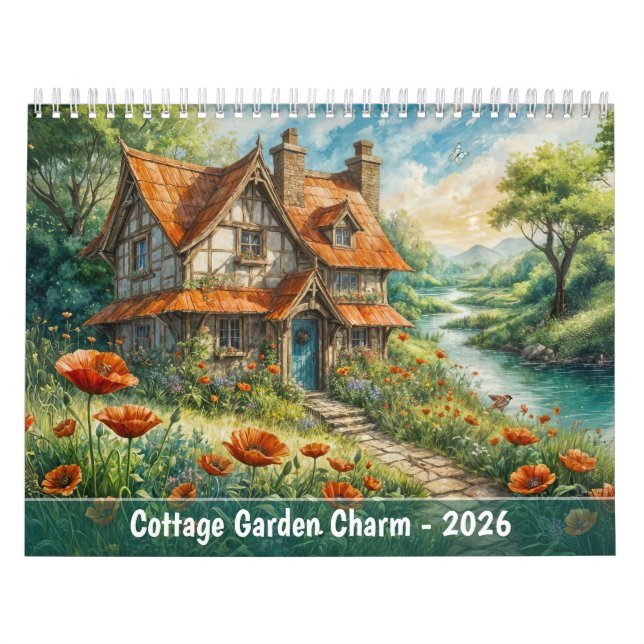 Calendrier Cottage Garden Charm – Scenic Calendar 2026 (Protection)