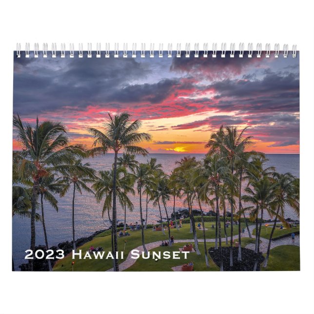 Calendrier Coucher de soleil de Hawaï 2023 (Protection)