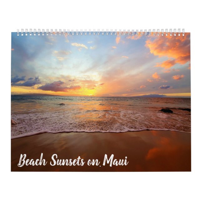 Calendrier Couchers de soleil sur la plage de Maui (Protection)