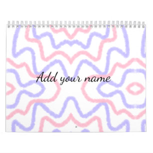 Calendrier Couleur d'aquarelle bleu ajouter nom message texte