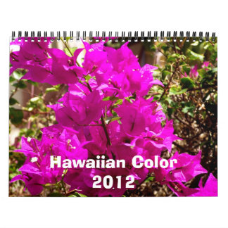 Calendrier Couleur hawaïenne 2012