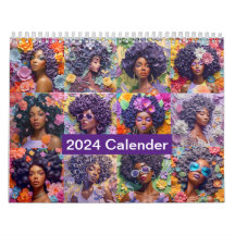 Calendrier couleur violet inspiré 2024