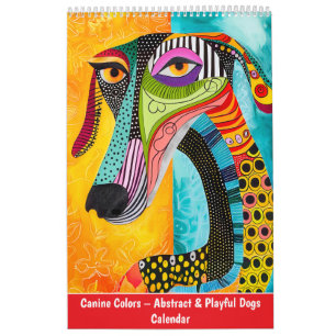 Calendrier Couleurs Canines – Chiens Abstraits et Ludiques
