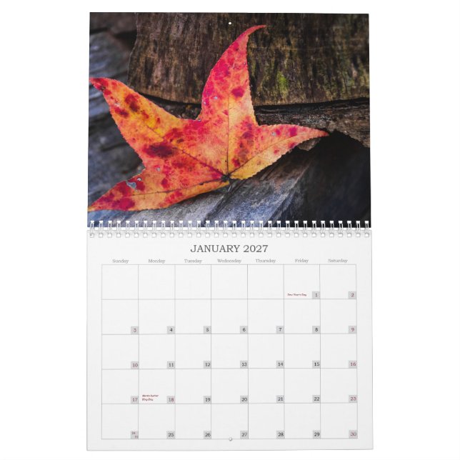 Calendrier Couleurs d'automne (Jan 2027)