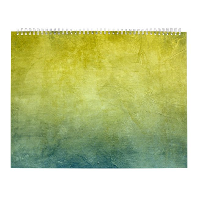 Calendrier Couleurs de Grunge - Jaune & Bleu (Protection)
