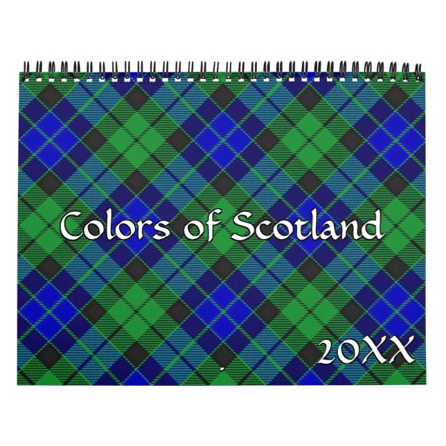 Calendrier Couleurs de plaid de tartan de l'Ecosse (Protection)
