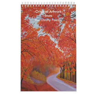Calendrier Couleurs vives Peintures acryliques originales
