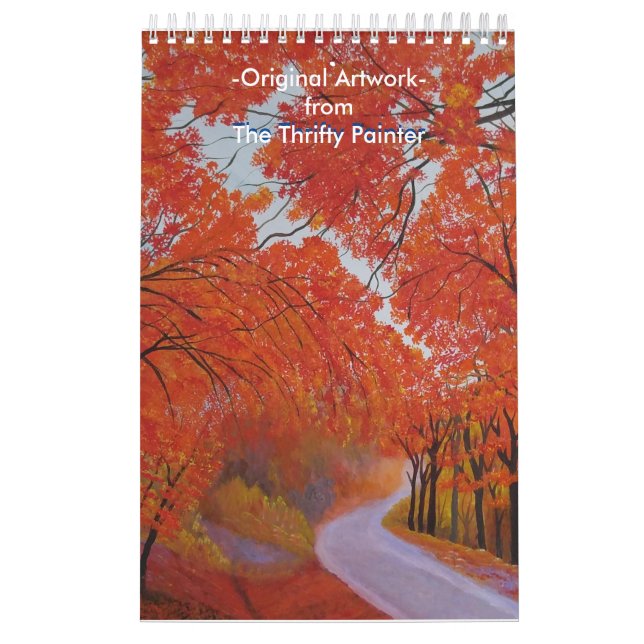 Calendrier Couleurs vives Peintures acryliques originales (Protection)