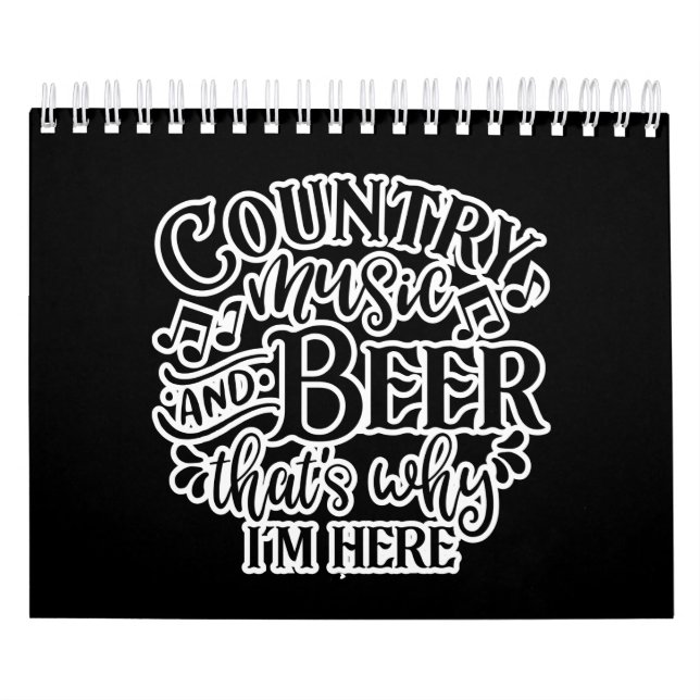 Calendrier Country Music Et Bière Country Music Graphisme (Protection)