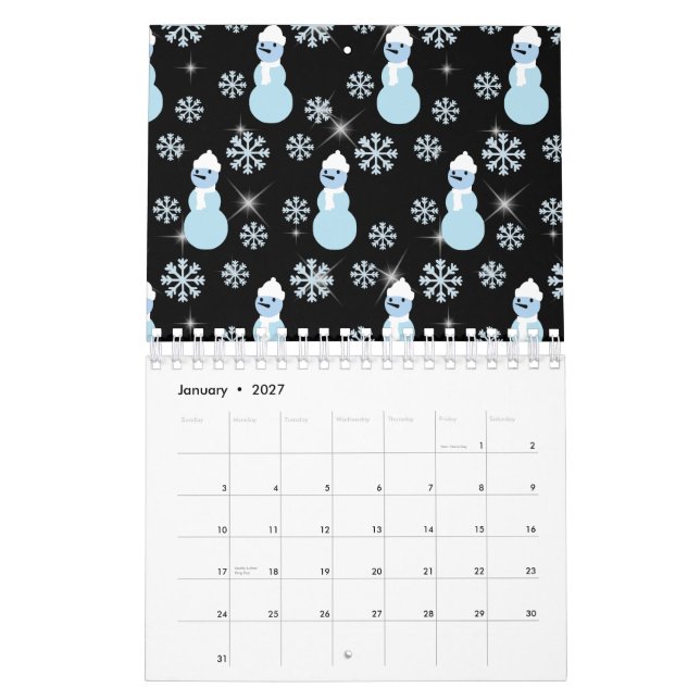 Calendrier Coupable Snowman Snowflake Sparkings neige (Jan 2027)