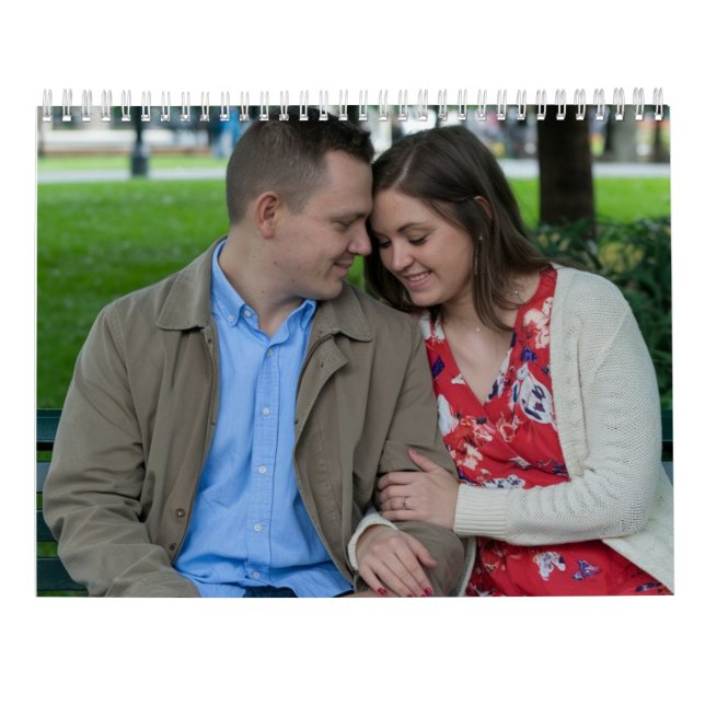 Calendrier Couple romantique assis près ensemble (Dos)